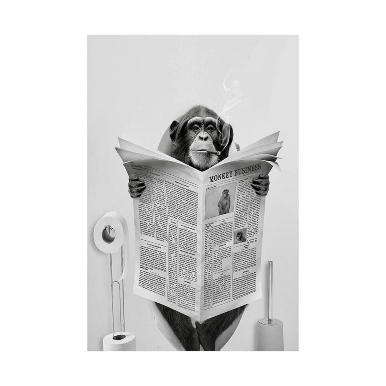 Whimsical Monkey Business Poster, Fun Wall Art, Animal Decor, Unique Gift, Office Decor, Home Decoration - Image 3