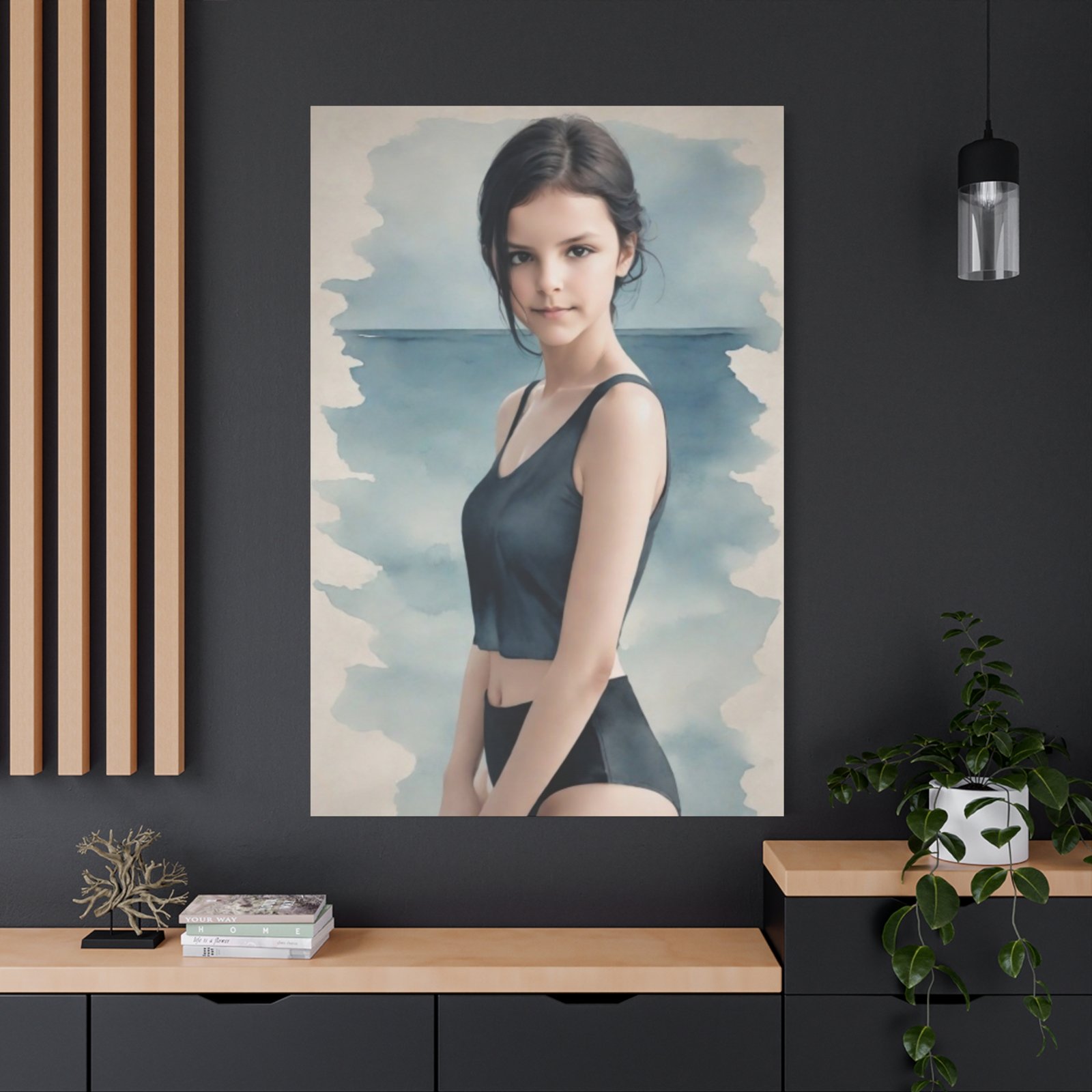 Ballet Pretty Girl Serene Beach-Themed Canvas Art, Perfect for Bedroom Decor, Gift for Art Lovers, Coastal Vibes, Wall Art, Home Decor, - Image 7