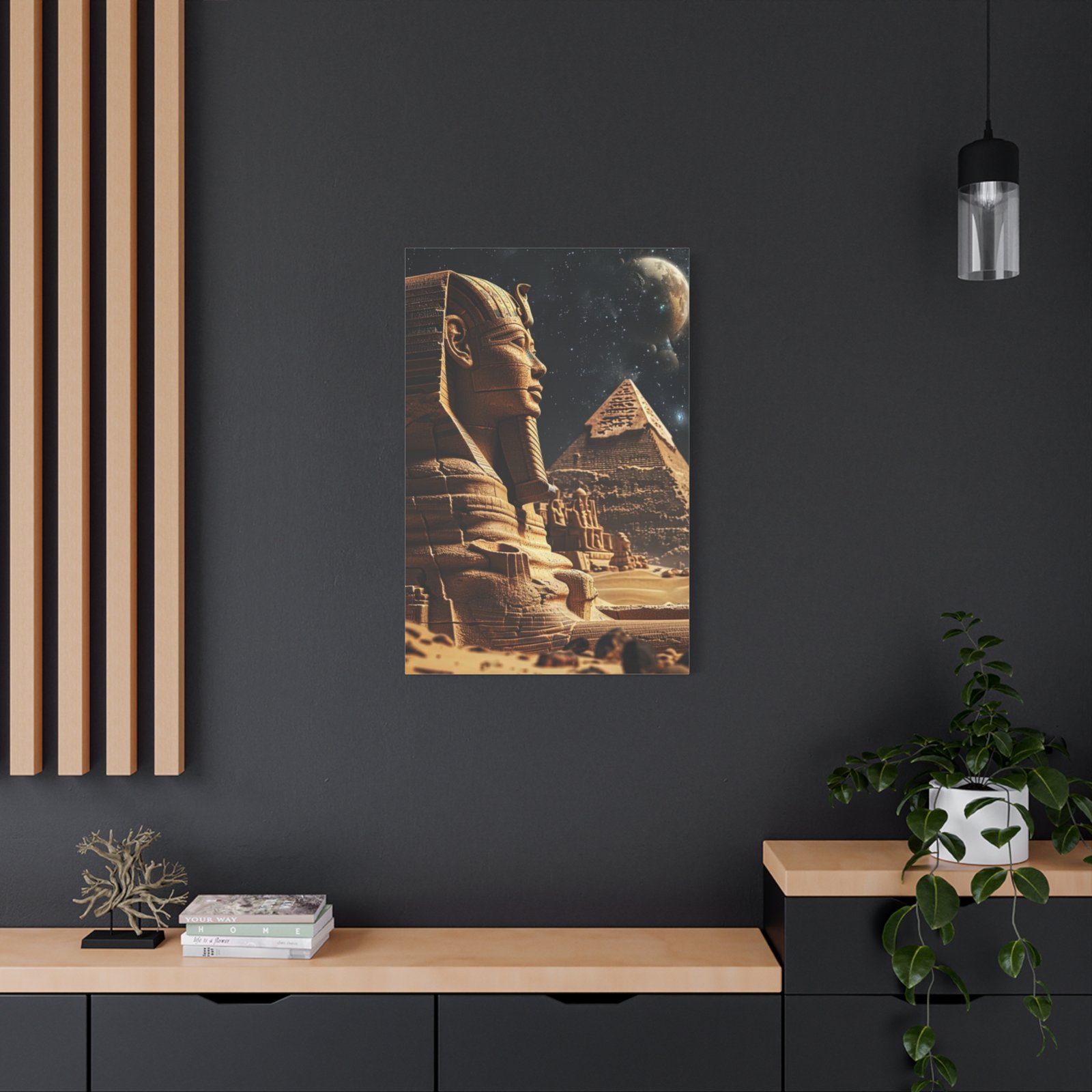 Vintage Egyptian Canvas Art - Wall Decor, Pyramid Print, Home Decor, Unique Gift, Bohemian Style, Bedroom Art - Image 7