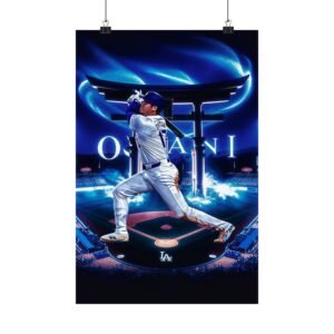 Sport Poster Art - Shohei Ohtani Wall Decor, Athletic Fan Art, Unique Gift for Sports Lovers, Boys Room Decoration, Baseball Gift