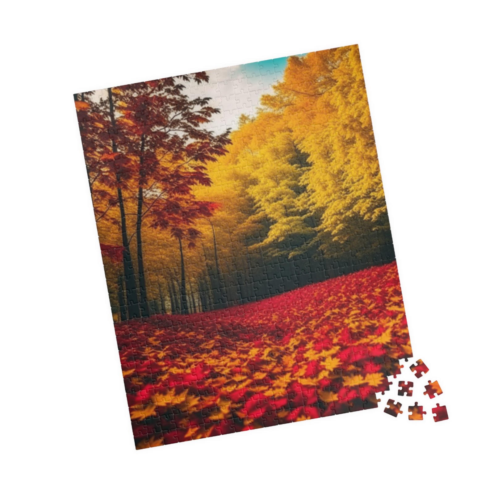 Autumn Forest Puzzle (110, 252, 520, 1014-piece) - Cozy Vibes, Great Gift for Nature Lovers, Relaxation, Family Time, Fall Decor - Image 6