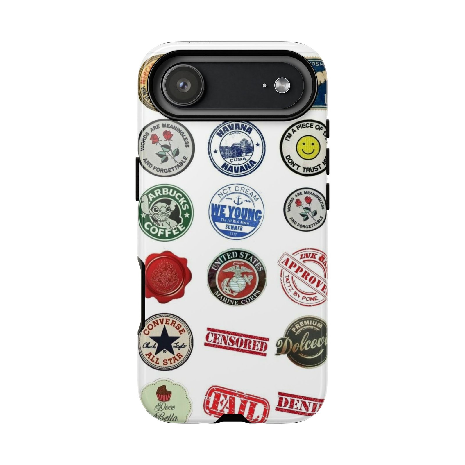 Vintage Patch Phone Case, Tough Cases, Retro Design, Unique Gifts for Coffee Lovers, Fun Cell Phone Cover, Hipster Accessory - Image 178