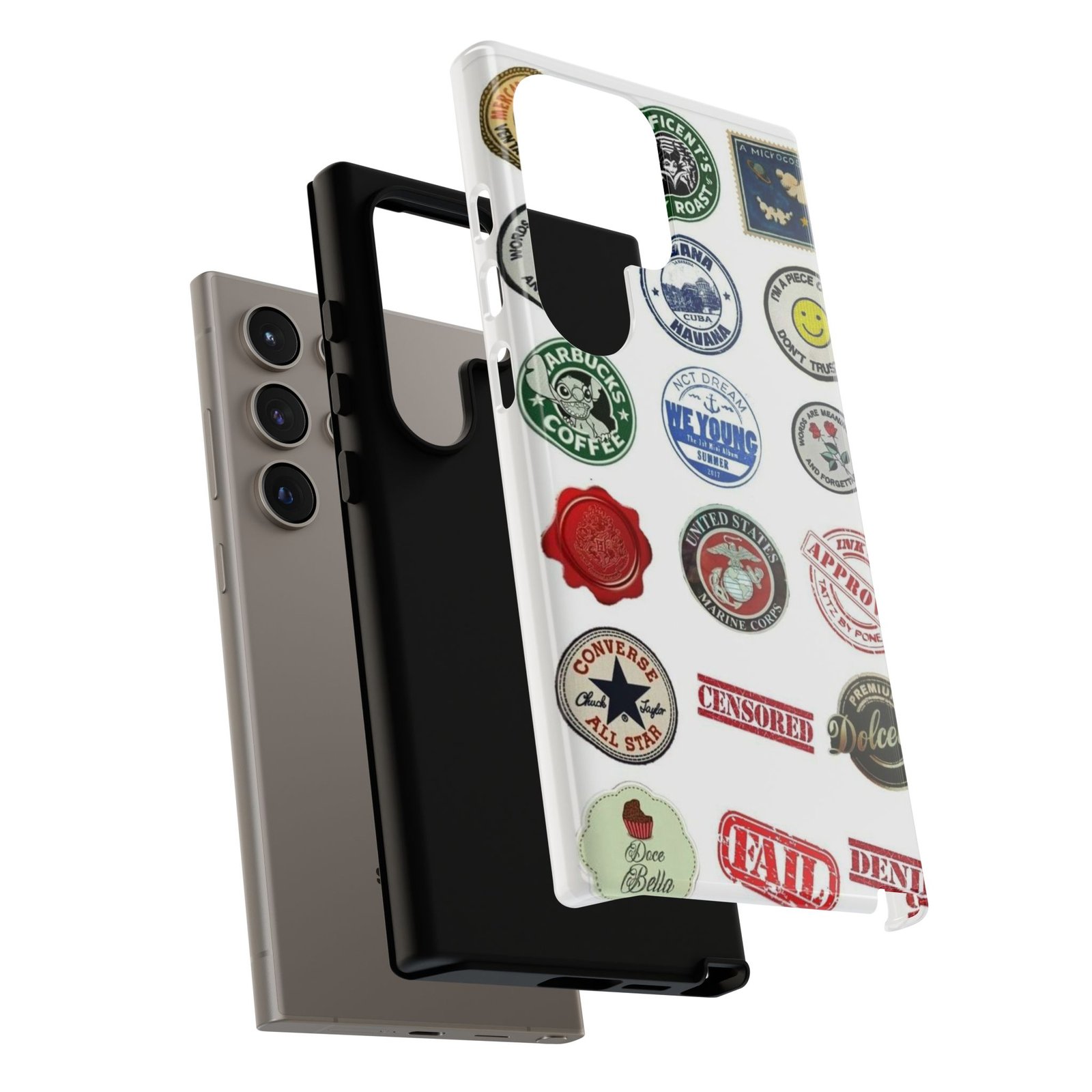 Vintage Patch Phone Case, Tough Cases, Retro Design, Unique Gifts for Coffee Lovers, Fun Cell Phone Cover, Hipster Accessory - Image 135