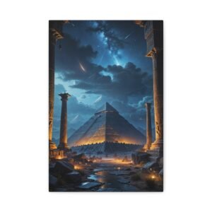 Mystical Pyramid Canvas Wall Art, Enchanting Home Decor, Unique Gift for History Lovers, Elegant Gallery Wall Piece, Perfect for Living