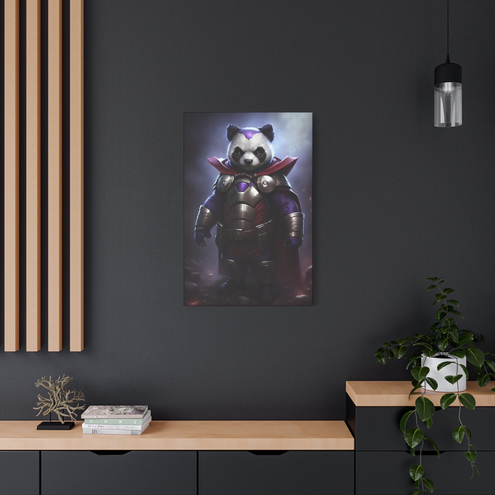 Superhero Panda Canvas Art, Playful Wall Decor, Kids Room, Nursery Artwork, Fun Gift, Animal Lover - Image 3