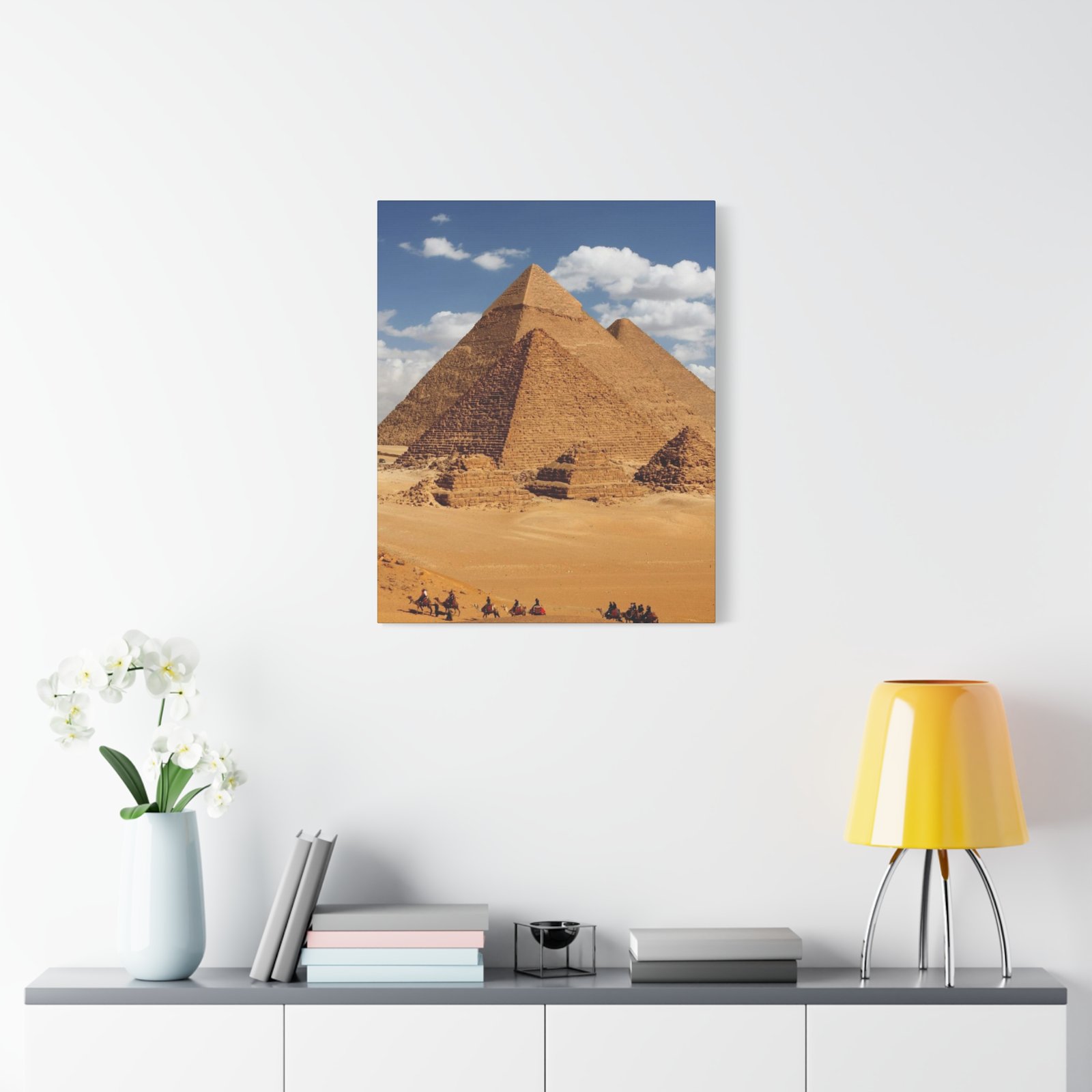 Desert Pyramid Canvas Art - Wall Decor, Egyptian Home Decor, Office Wall Art, Unique Gift, Nature Landscape Print - Image 5