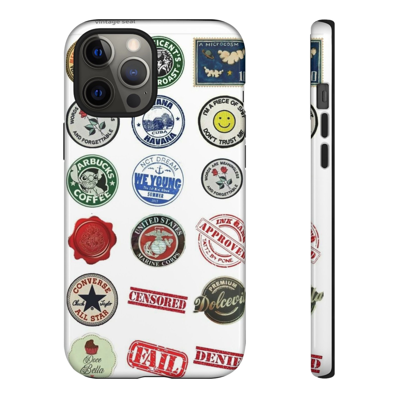 Vintage Patch Phone Case, Tough Cases, Retro Design, Unique Gifts for Coffee Lovers, Fun Cell Phone Cover, Hipster Accessory - Image 15