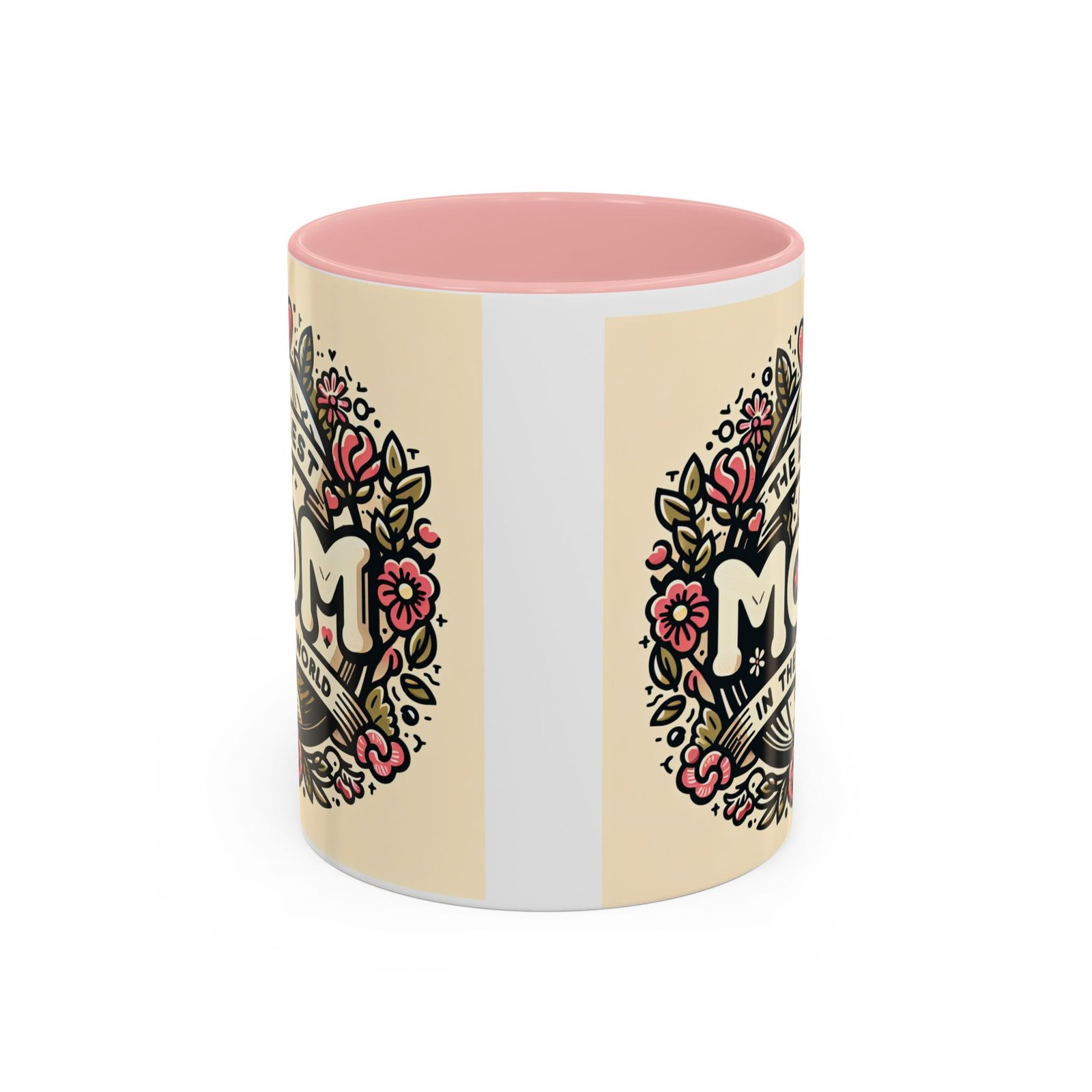 Floral Mom Coffee Mug - The Best Mom in the World, Gift for Mom, Mother's Day, Coffee Lover, Tea Mug, Floral Decor - Image 3