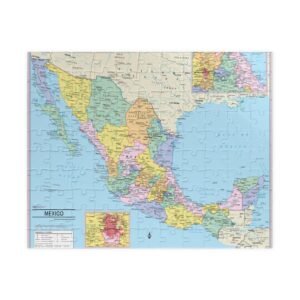 Mexico Map Puzzle - 110, 252, 520, 1014-piece | Perfect for Geography Lovers, Family Game Nights, Unique Gifts, Educational Fun