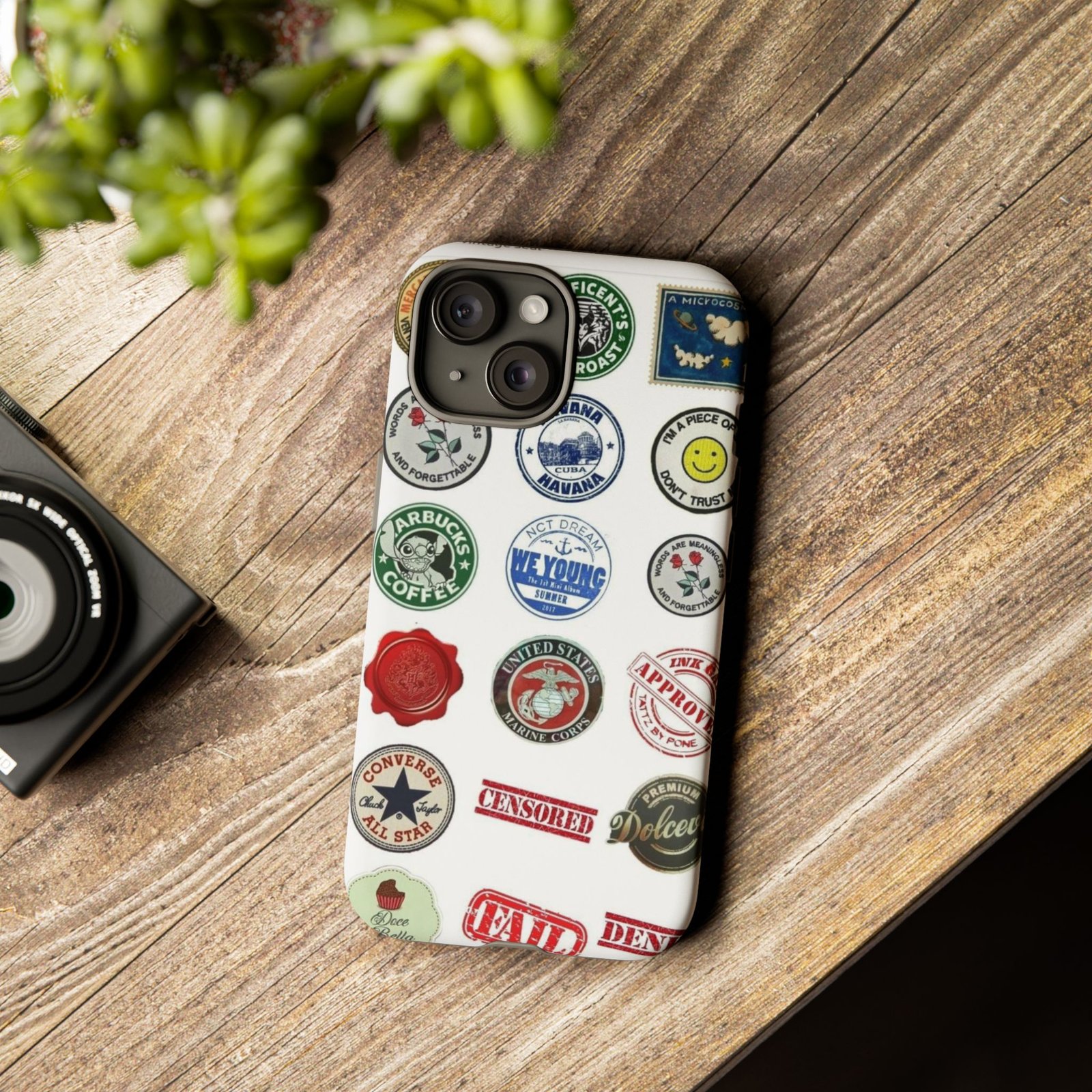 Vintage Patch Phone Case, Tough Cases, Retro Design, Unique Gifts for Coffee Lovers, Fun Cell Phone Cover, Hipster Accessory - Image 106