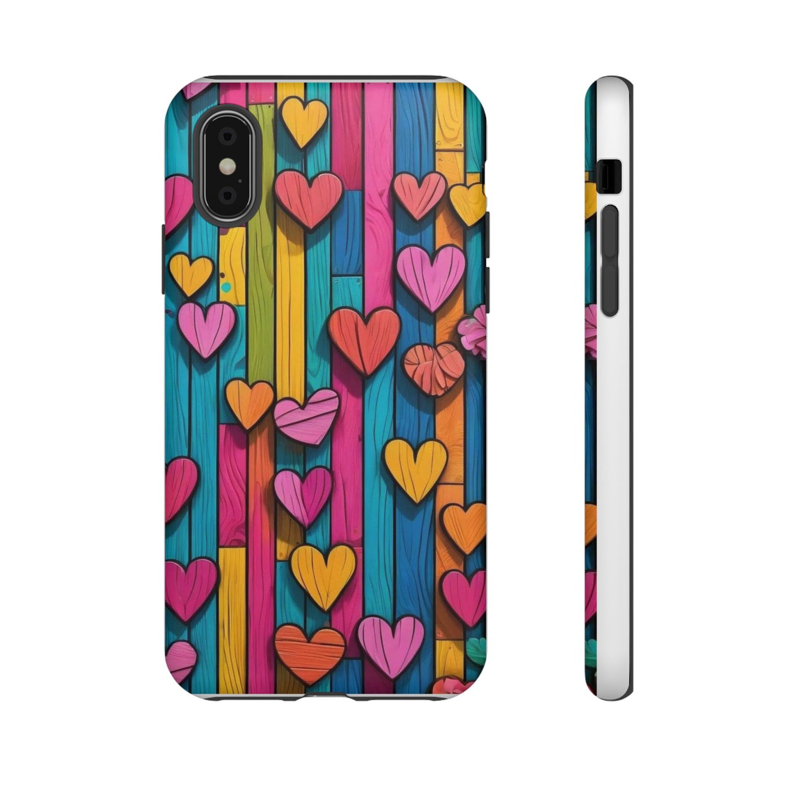 Colorful Heart Phone Case, Tough Cases, Vibrant Phone Cover, Gift for Her, Cute Phone Accessories, Valentine's Day Gift, Birthday Gift - Image 10