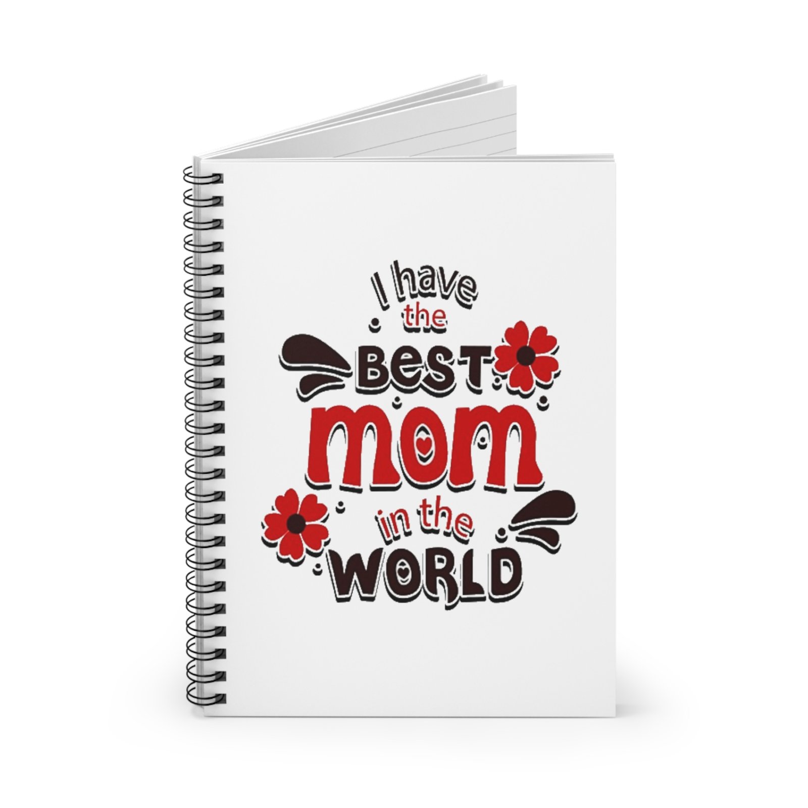 Personalized Mother's Day Spiral Notebook, Best Mom in the World Journal, Gift for Mom, Cute Notepad, Flower Design - Image 2