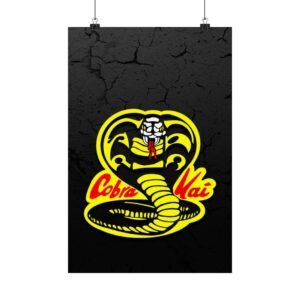 Cobra Kai Matte Vertical Posters, Retro Wall Art, Karate Decor, Gift for Martial Arts Fans, Movie Memorabilia, Home Office Decor