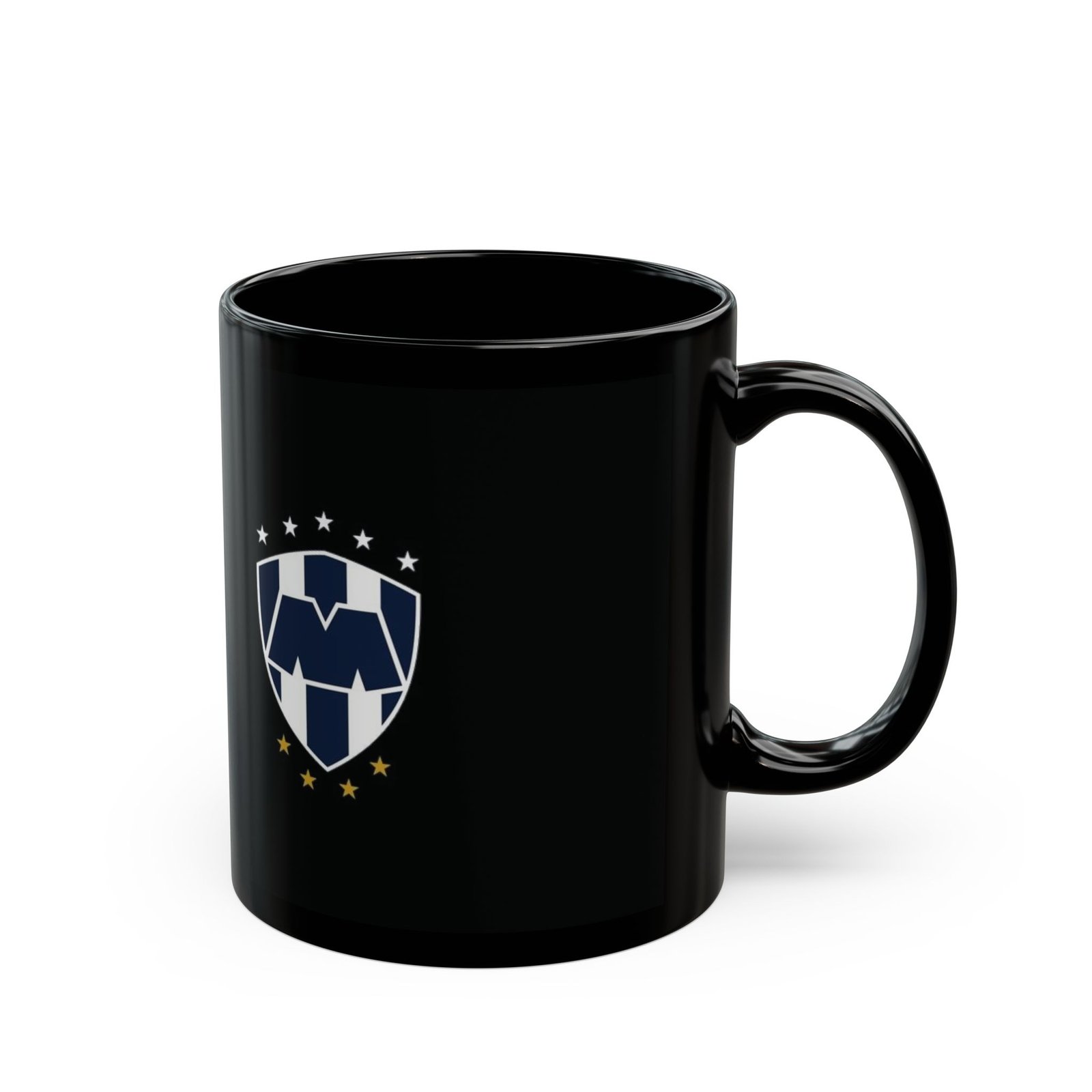 Rayados Monterrey Crest Black Coffee Mug — Soccer Fan 11oz/15oz - Image 3