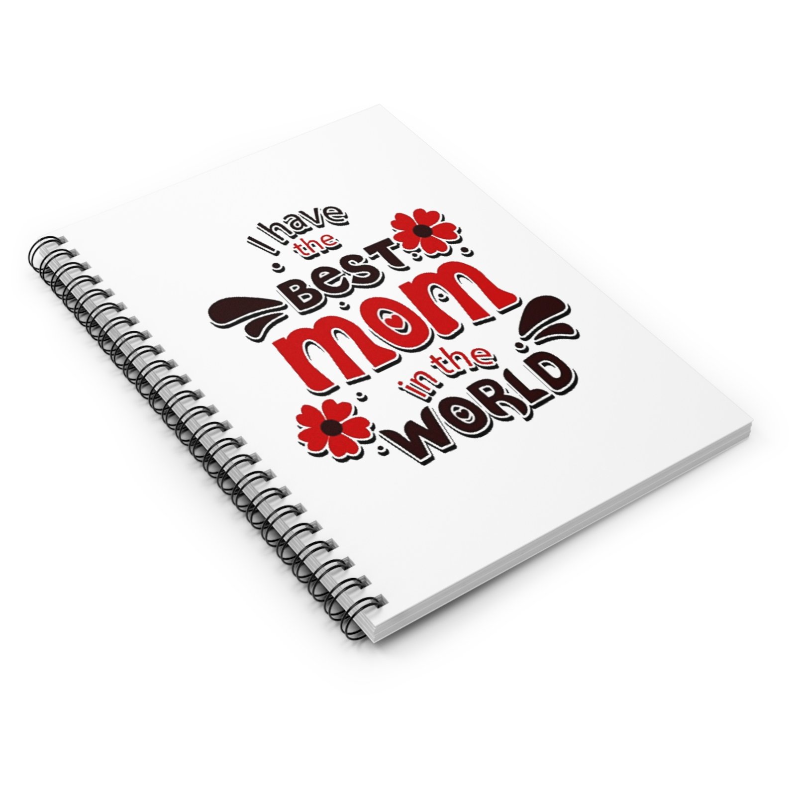 Personalized Mother's Day Spiral Notebook, Best Mom in the World Journal, Gift for Mom, Cute Notepad, Flower Design - Image 3