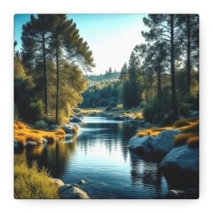 Forrest Scenic Nature Canvas Wall Art, Serene Landscape Print, Home Decor, Gift for Nature Lovers, Forest Artwork