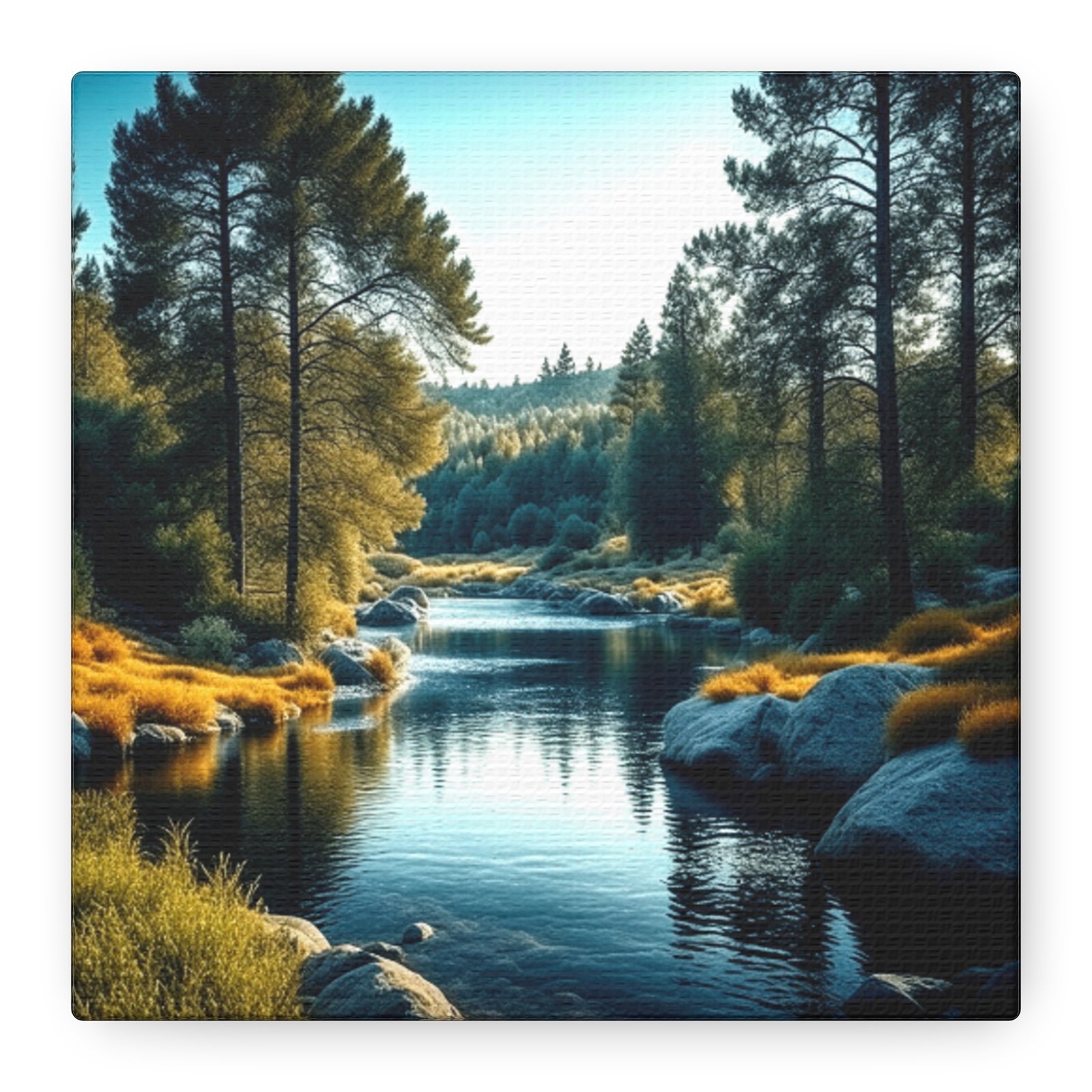 Forrest Scenic Nature Canvas Wall Art, Serene Landscape Print, Home Decor, Gift for Nature Lovers, Forest Artwork