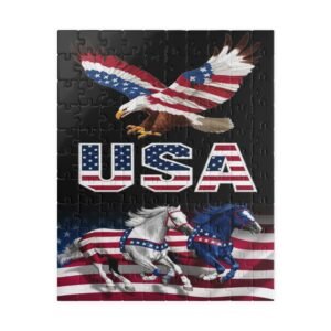 USA Patriotic Puzzle, 110-1014 Pieces - Perfect for Family Fun, Holidays, and Gifts, 4th of July, Memorial Day, Veterans Day