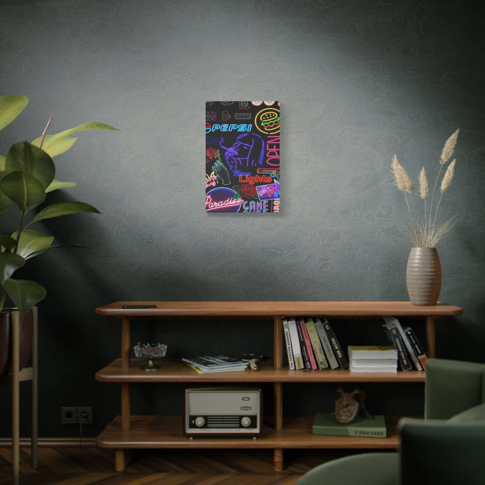 Neon Lights Wall Art, Colorful Canvas Print, Perfect for Home Decor, Gifts for Friends, Nightlife Aesthetic, Retro Vibes - Image 9