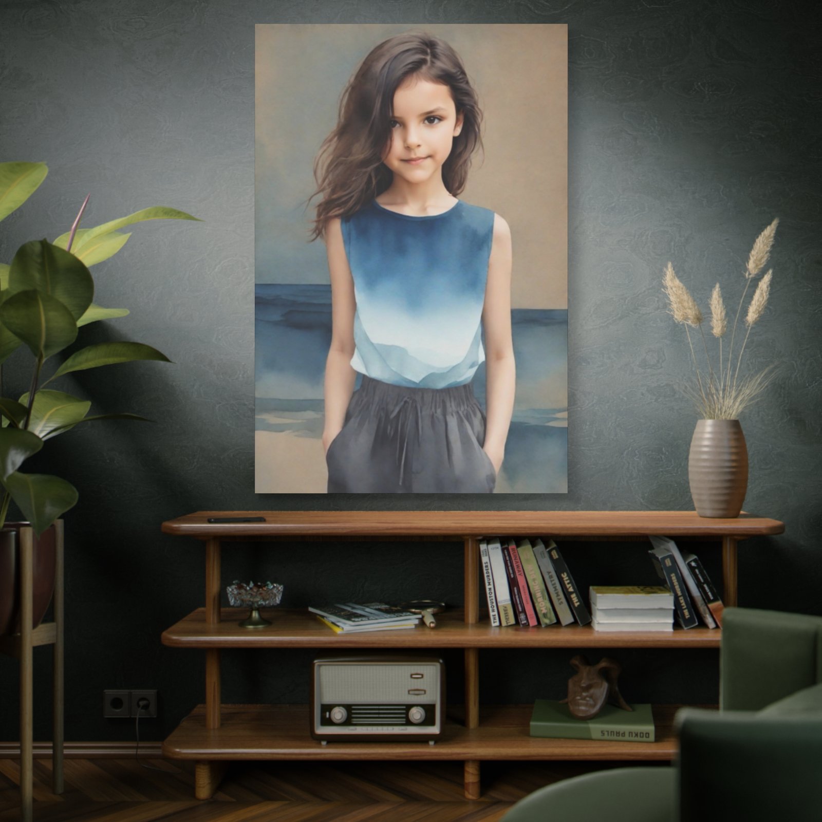 Pretty Girl Ocean-Inspired Wall Art, Matte Canvas Print for Home Decor, Unique Kid's Room Art, Beach Themed Art, Gifts for Ocean Lovers - Image 10