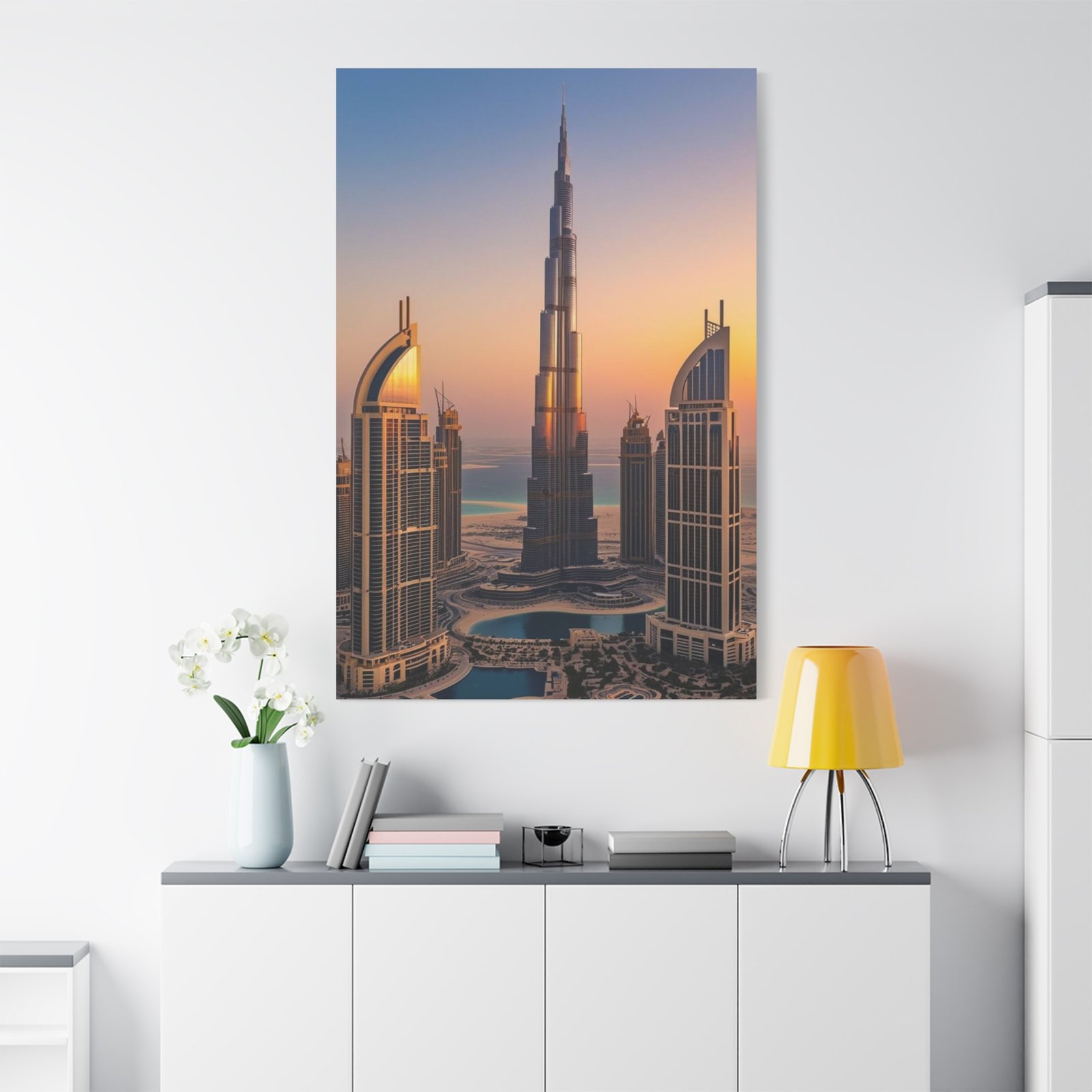 Modern Skyline Canvas Art, Dubai Cityscape Decor, Wall Art for Home, Office, Birthday Gift, Urban Decor - Image 4