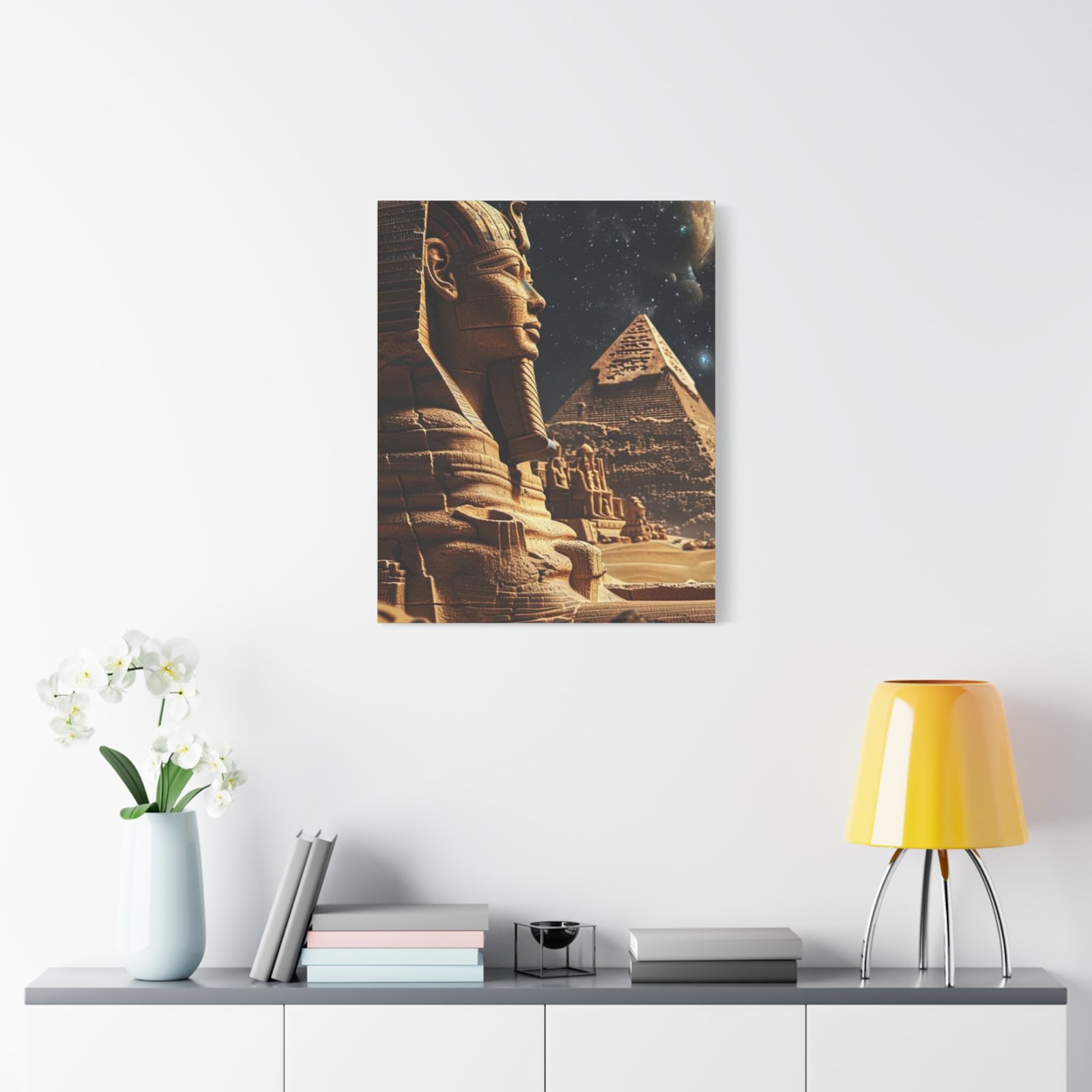 Vintage Egyptian Canvas Art - Wall Decor, Pyramid Print, Home Decor, Unique Gift, Bohemian Style, Bedroom Art - Image 5