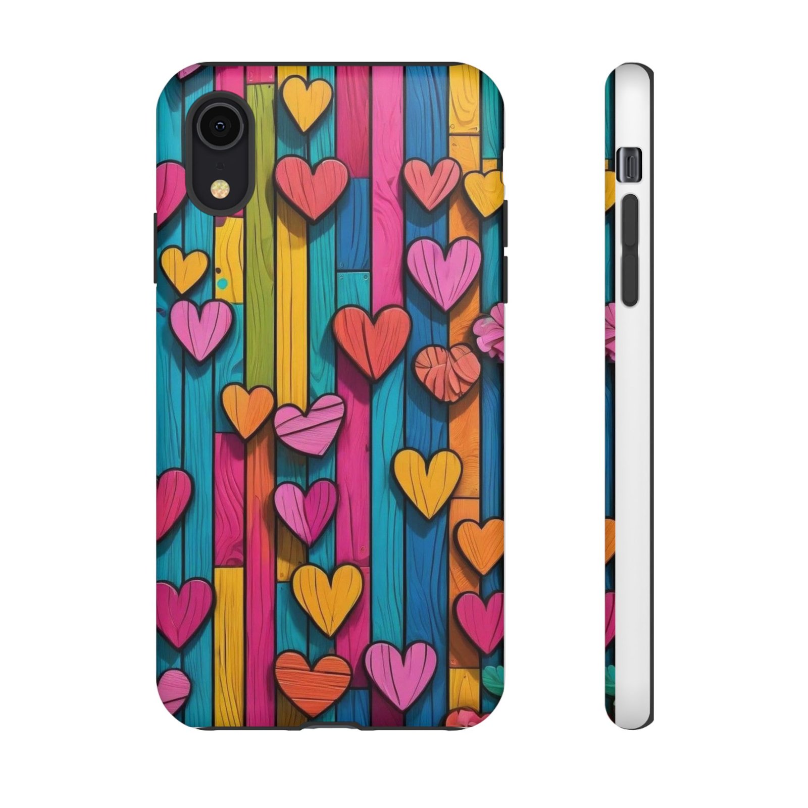 Colorful Heart Phone Case, Tough Cases, Vibrant Phone Cover, Gift for Her, Cute Phone Accessories, Valentine's Day Gift, Birthday Gift - Image 8