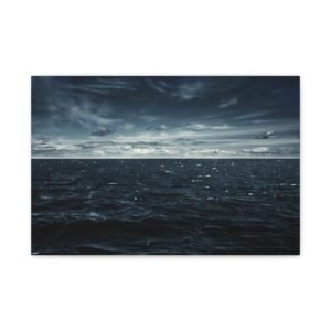 Ocean Horizon Canvas Print, Dark Sea Wall Art, Home Decor, Coastal Decor, Gift for Beach Lovers