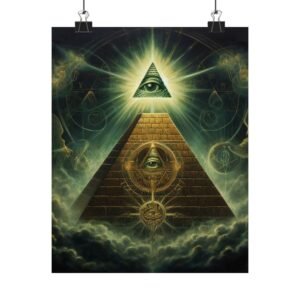 Mystical Matte Vertical Posters, Eye of Providence Wall Art, Spiritual Home Decor, Pyramid Art, Unique Gift for Occasions