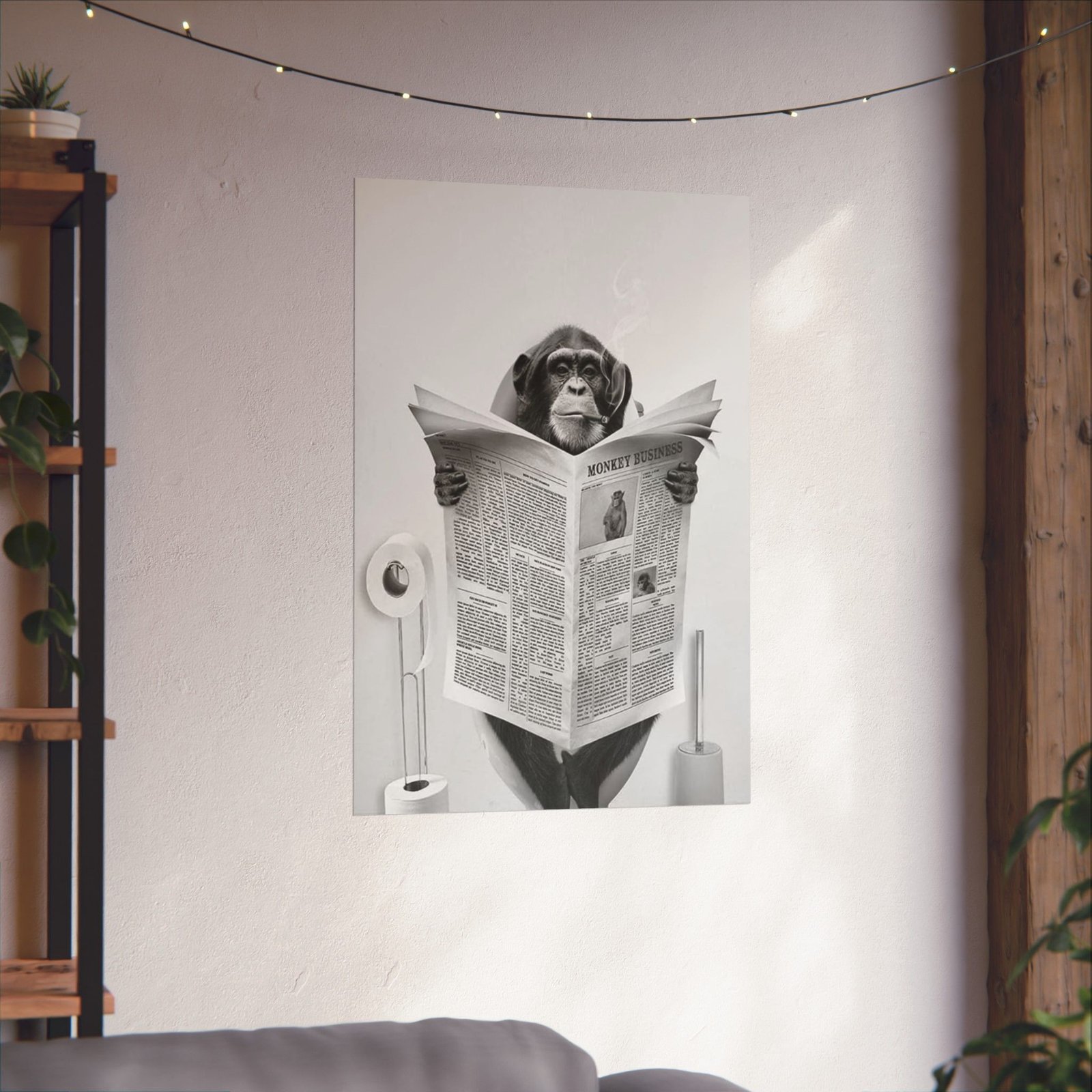 Whimsical Monkey Business Poster, Fun Wall Art, Animal Decor, Unique Gift, Office Decor, Home Decoration - Image 6