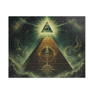 Mystical Pyramid Puzzle - 110, 252, 520, 1014-piece, Eye of Providence, Meditation, Mindfulness, Gift for Puzzle Lovers, Home Decor
