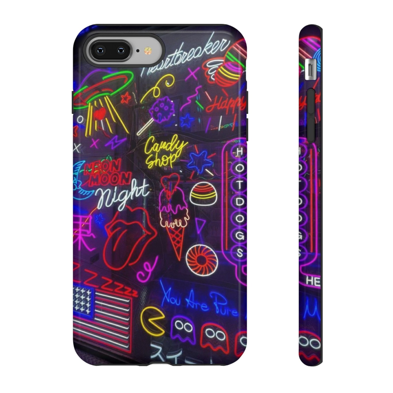Neon Phone Case, Playful & Funky Design, Perfect for Music Lovers and Festivals, Gift Idea for Birthdays, Summer Vibes, Tough Protection - Image 4