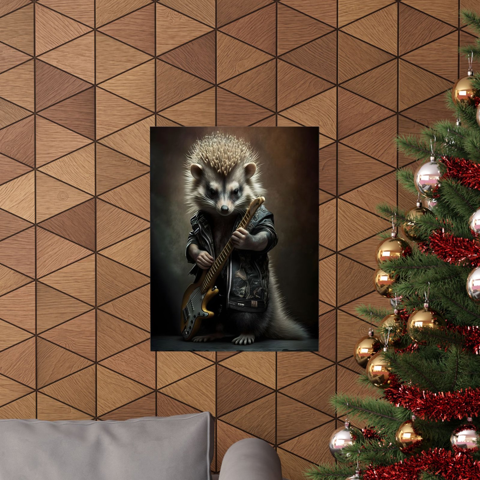 Hedgehog Rocker Poster, Edgy Wall Art, Music Lover Decor, Unique Gift for Musicians, Animal Lover Gift, Vintage Style - Image 4