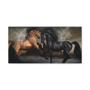 Dynamic Horse Art Canvas, Inspirational Decor for Animal Lovers, Wild Spirit Wall Art, Equine Gift, Home Decoration