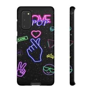 K-Pop Neon Phone Case, Tough Cases, Fun Tech Accessories, Gift for Fans, Music Lover's Cover, Vibrant Party Vibes