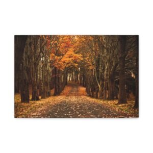 Autumn Canvas Wall Art, Cozy Fall Decor, Nature Landscape Print, Rustic Home Decoration, Gift for Nature Lovers
