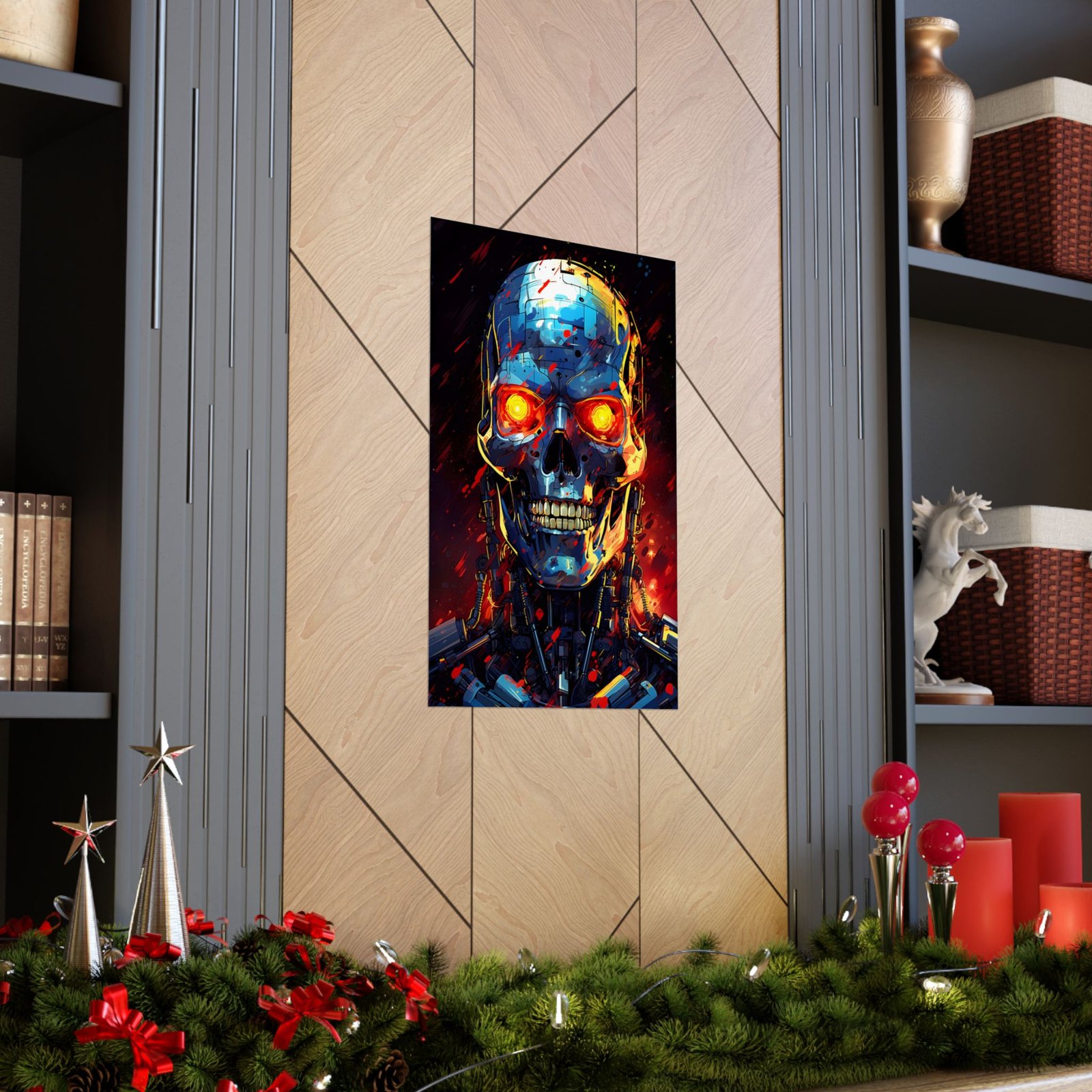 Futuristic Robot Art Print, Sci-Fi Wall Decor, Matte Poster for Tech Lovers, Statement Art for Home, Unique Gift Idea Terminator - Image 6