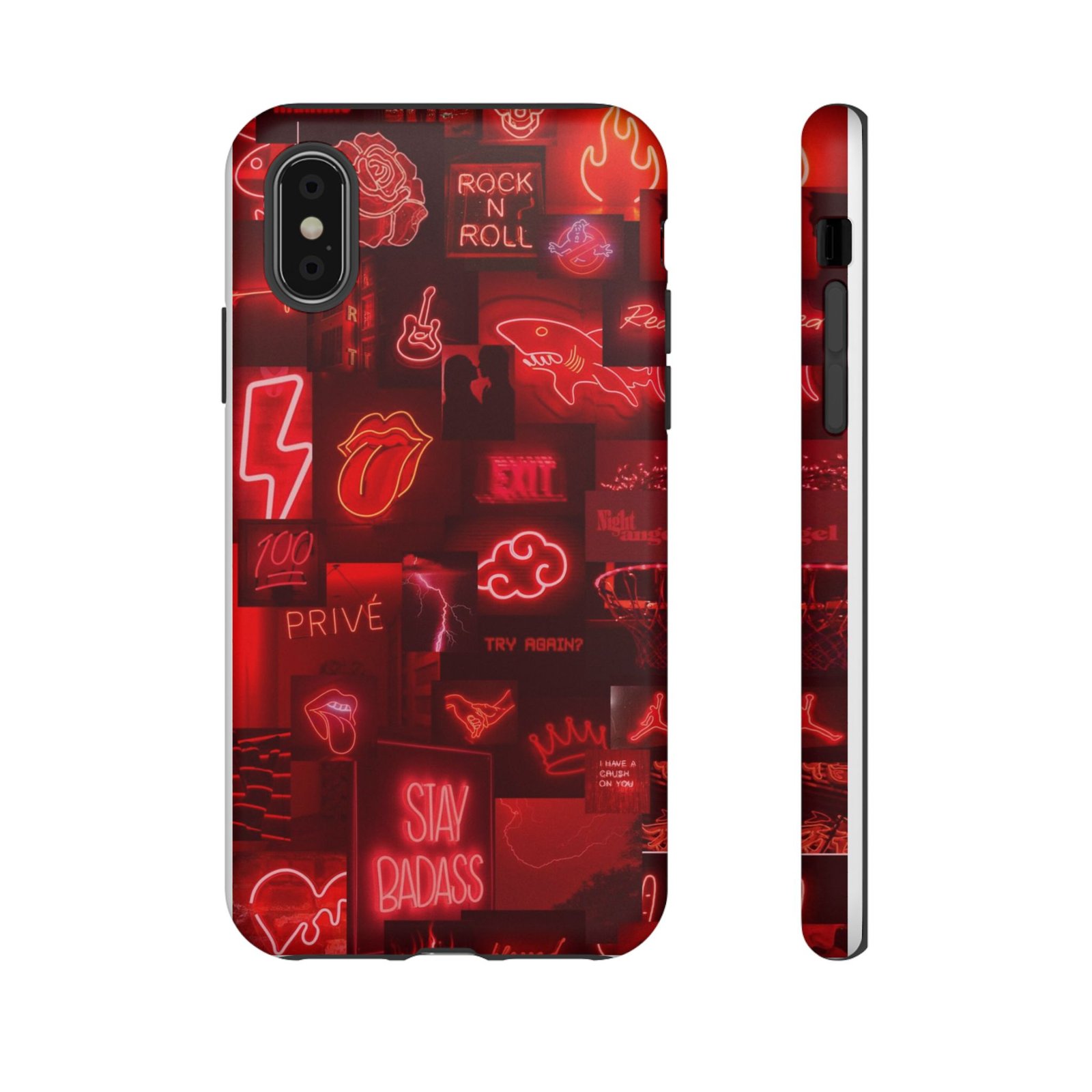 Rock n Roll Phone Case, Edgy Neon Phone Cover, Unique Gift for Music Lovers, Stay Badass Phone Accessory, Rocker Style Cell Phone Case - Image 10