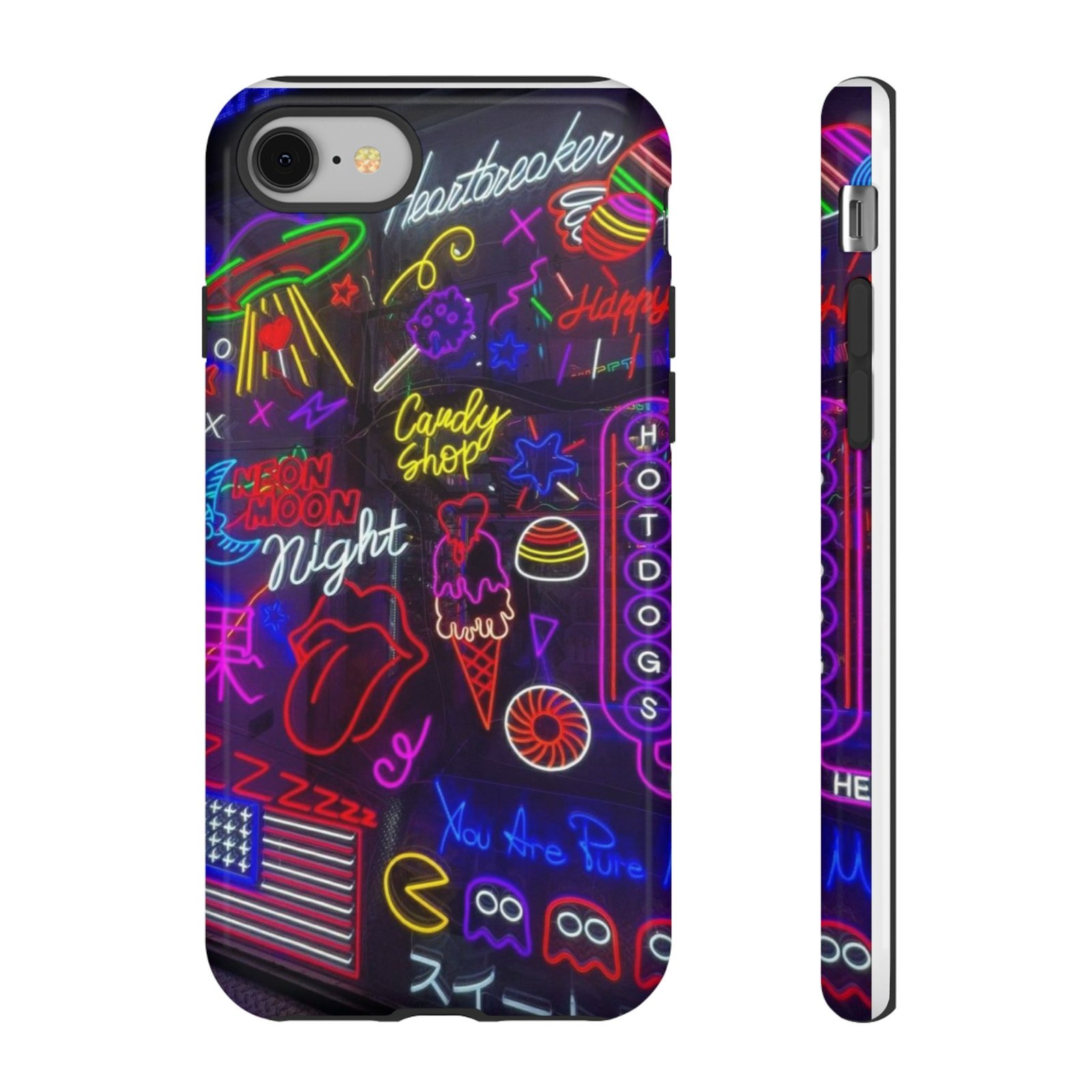 Neon Phone Case, Playful & Funky Design, Perfect for Music Lovers and Festivals, Gift Idea for Birthdays, Summer Vibes, Tough Protection